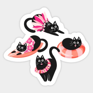 Purrfect Pink Purradise Sticker